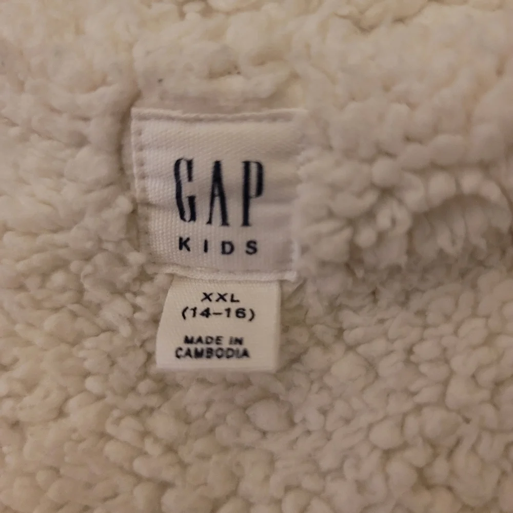 Gap Girl Floral Gray Sherpa Lined Hoodie Size XXL (14-16)